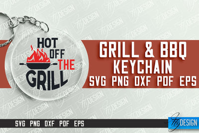 Grill & BBQ SVG Design | Round Keychain Designs | SVG File SVG Fly Design 