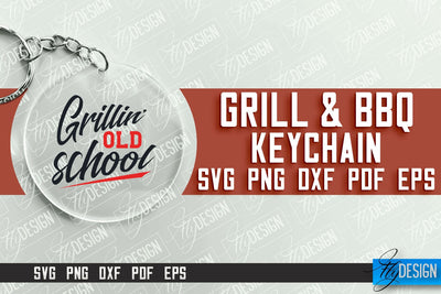 Grill & BBQ SVG Design | Round Keychain Designs | SVG File SVG Fly Design 