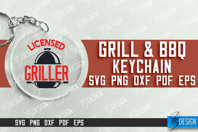 Grill & BBQ SVG Design | Round Keychain Designs | SVG File SVG Fly Design 