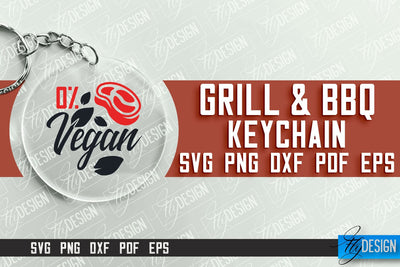 Grill & BBQ SVG Design | Round Keychain Designs | SVG File SVG Fly Design 