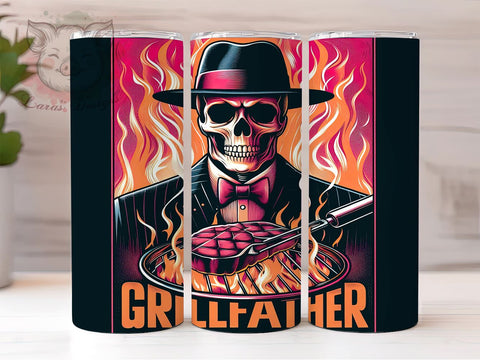 Grill Father 20oz Tumbler Png, Straight & Tapered Tumbler Png, Father's Day Tumbler Png, Digital Download PNG Sublimation Lara' s Designs 