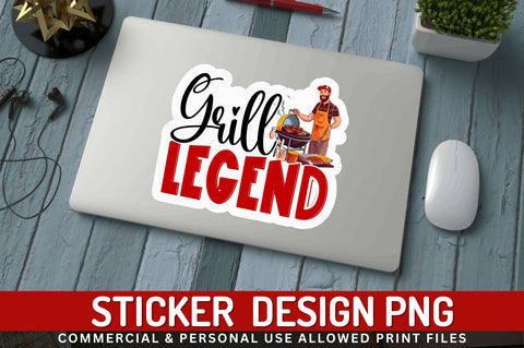 Grill legend Sticker Design Sublimation Regulrcrative 