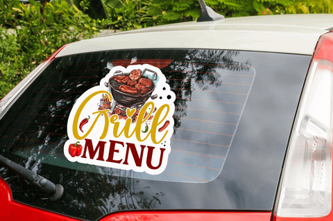 Grill menu Sticker Design Sublimation Regulrcrative 