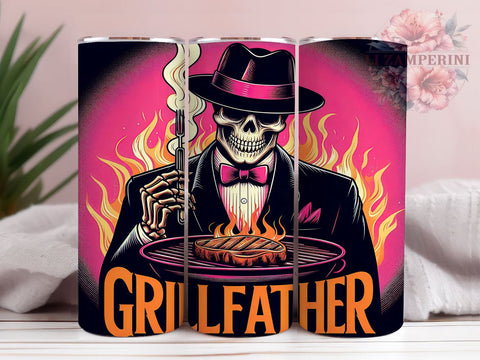 Grillfather 20oz Tumbler Wrap PNG, Father's Day Tumbler Png, Straight & Tapered Tumbler Wrap, Instant Digital Download Sublimation Li Zamperini 