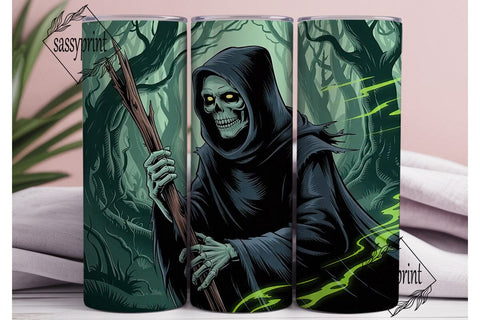 Grim Reaper 20oz Tumbler Wrap Sublimation sassyprint 
