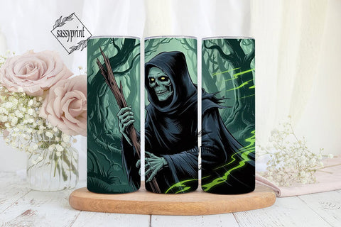 Grim Reaper 20oz Tumbler Wrap Sublimation sassyprint 