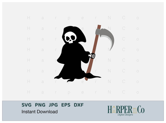 Grim Reaper SVG PNG Cut EPS File SVG HarperNCo 