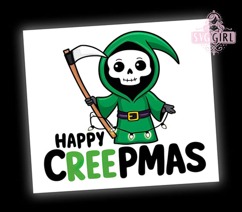 Grim Reaper Tumbler, Christmas Skeleton Design, Halloween Christmas Wrap, 20 oz Tumbler, Digital Download, Sublimation PNG, Spooky Holiday Gift, Dark Humor Decor Sublimation SvggirlplusArt 