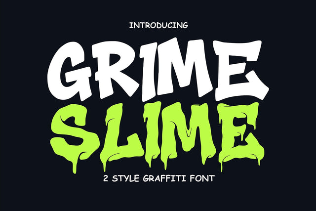 Grime Slime | Melted Graffiti Font with Toxic Flow Font Mozzatype 