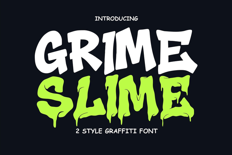 Grime Slime | Melted Graffiti Font with Toxic Flow Font Mozzatype 