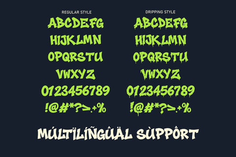 Grime Slime | Melted Graffiti Font with Toxic Flow Font Mozzatype 