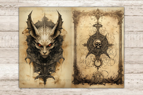 Grimoire Junk Journal Kit | Witch Scrapbook Paper SVG GlamArtZhanna 