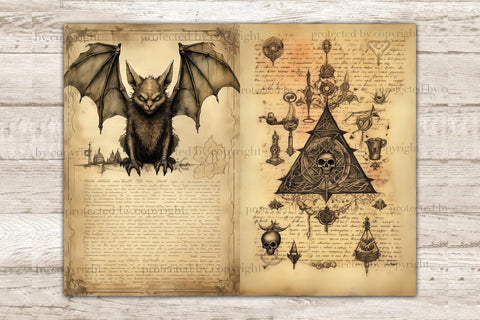 Grimoire Junk Journal Kit | Witch Scrapbook Paper SVG GlamArtZhanna 