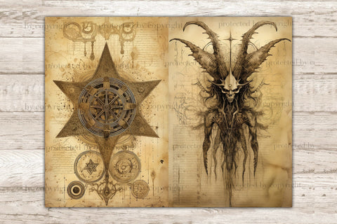 Grimoire Junk Journal Kit | Witch Scrapbook Paper SVG GlamArtZhanna 