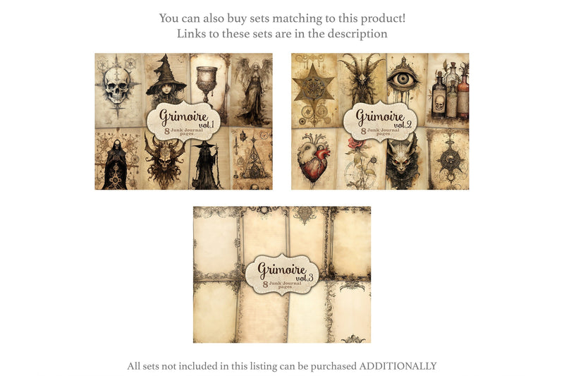 Grimoire Junk Journal Kit | Witch Scrapbook Paper - So Fontsy
