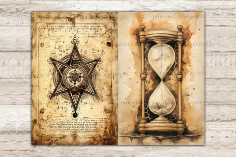 Grimoire Junk Journal Kit | Witch Scrapbook Paper SVG GlamArtZhanna 