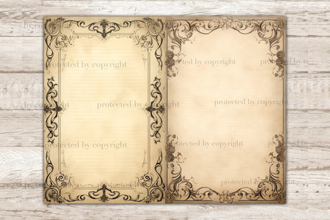 Grimoire Junk Journal Paper | Vintage Ephemera SVG GlamArtZhanna 