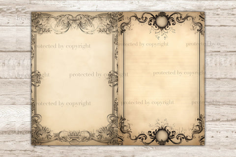 Grimoire Junk Journal Paper | Vintage Ephemera SVG GlamArtZhanna 