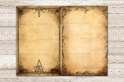 Grimoire Junk Journal Paper | Vintage Ephemera SVG GlamArtZhanna 