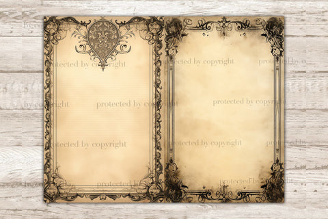 Grimoire Junk Journal Paper | Vintage Ephemera SVG GlamArtZhanna 