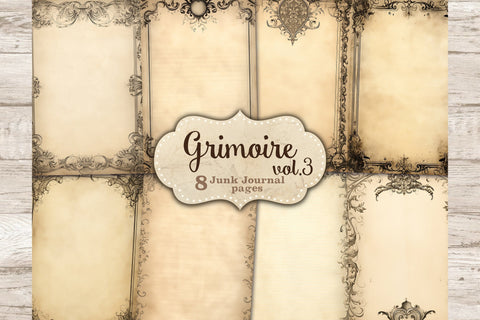 Grimoire Junk Journal Paper | Vintage Ephemera SVG GlamArtZhanna 