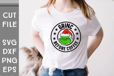 Grinch before coffee SVG cut file SVG Svgcraft 