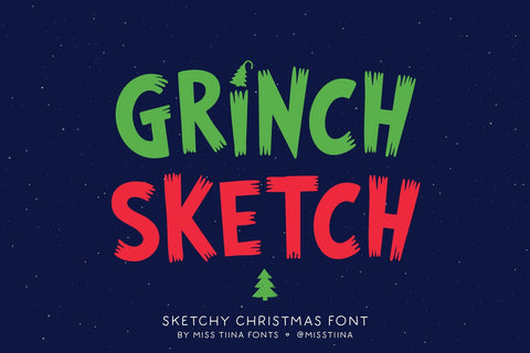 Grinch Sketch Font Miss Tiina 