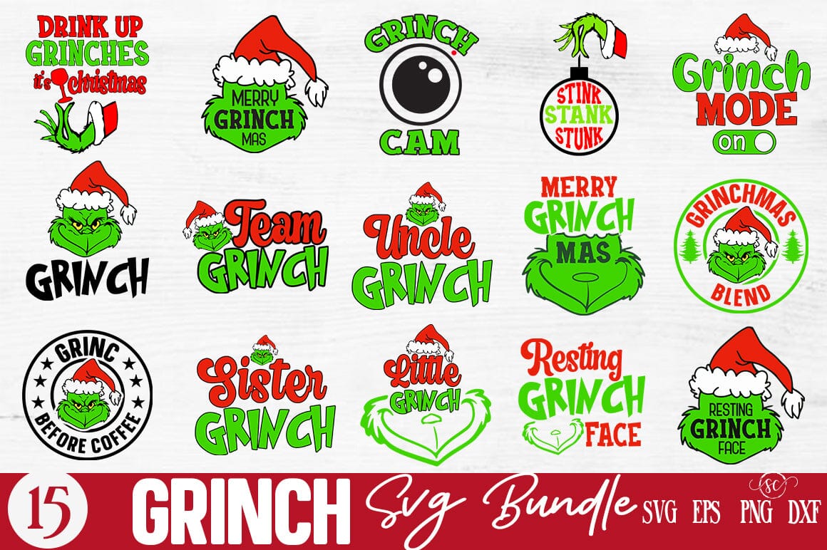 Grinch Mug Sayings Bundle