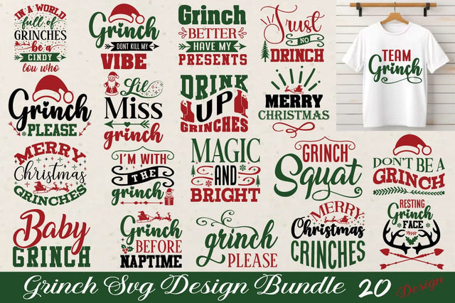 grinch svg design bundle SVG Angelina750 