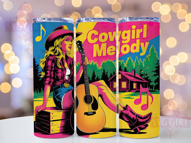 Grit And Grace 20oz Tumbler, Cowgirl Melody Quote, Western Cowgirl Wrap, Rustic Cowgirl Sublimation, 20oz Tumbler Wrap, Sublimation Design PNG, Country Western Gift Sublimation SvggirlplusArt 