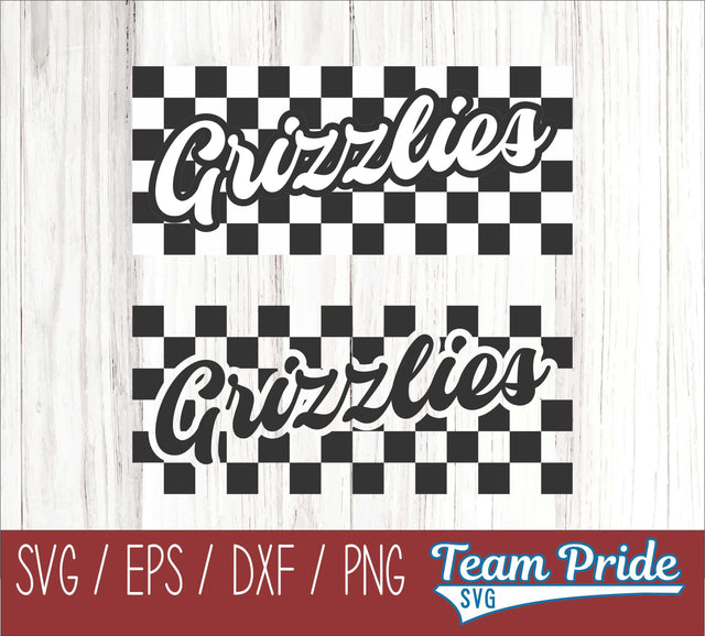 Grizzlies Retro Team Design SVG Digital Download Printable - SVG, EPS, DXF, PNG SVG Team Pride SVG 