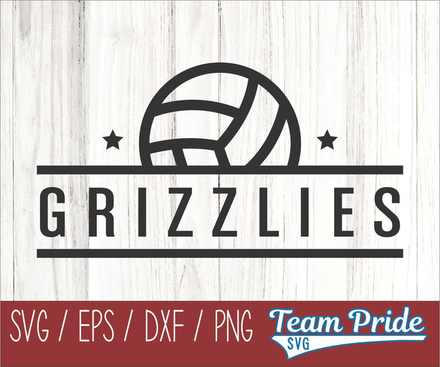 Grizzlies Volleyball SVG Digital Download Printable - SVG, EPS, DXF, PNG 2 SVG Team Pride SVG 