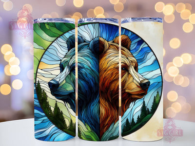 Grizzly Bear 20oz Tumbler Wrap Sublimation Design, Straight Tapered Tumbler Wrap, Bear Tumbler Png, Instant Digital Download Sublimation SvggirlplusArt 