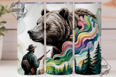 Grizzly Bear Wilderness 20oz Tumbler Sublimation sassyprint 