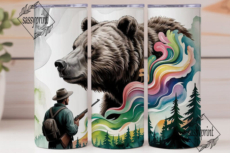 Grizzly Bear Wilderness 20oz Tumbler Sublimation sassyprint 