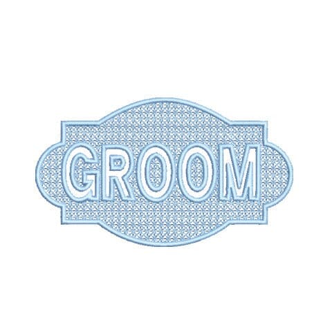 Groom Embossed Embroidery Design Embroidery/Applique DESIGNS Creatively Embroidery 