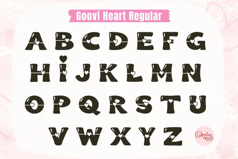 Groovi Heart – Valentine Heart Font Font AnningArts Design 