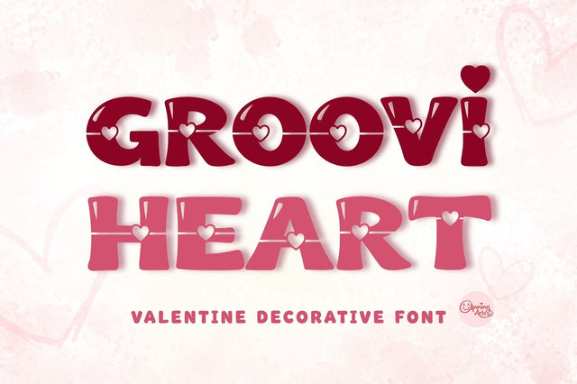 Groovi Heart – Valentine Heart Font Font AnningArts Design 