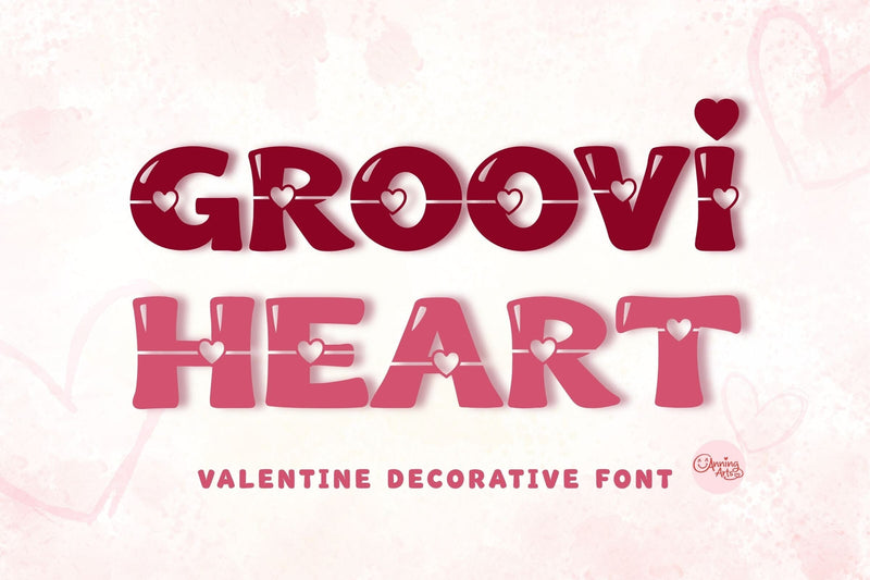 Groovi Heart – Valentine Heart Font Font AnningArts Design 