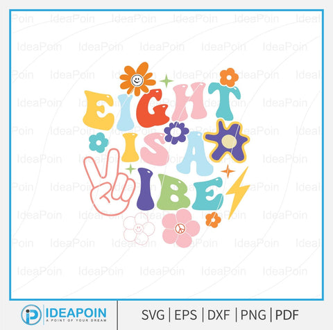 Groovy birthday SVG Bundle, Groovy 5th birthday svg, groovy sister svg, groovy dad svg, Seven is a vibe svg, Twelve is a vibe png, Groovy al SVG Dinvect 