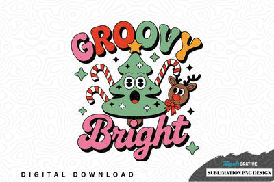 Groovy bright christmas sublimation png design Sublimation Regulrcrative 