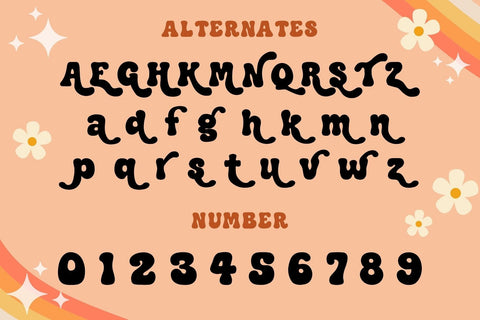Groovy Chunk – Playful Retro Display Font with Alternates Font AnningArts Design 
