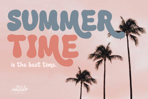 Groovy Display Font, The Lucky Break - Modern Retro Font Font Mastilo Designs 