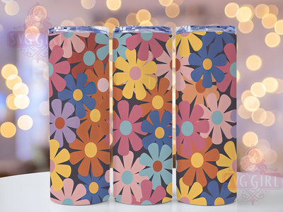 Groovy & Free-Spirited Hippie Tumbler, Groovy Flower Design, 70s Daisy Tumbler, Boho Sublimation Wrap, Retro Flower Tumbler, Peace Love Flowers Design, DIY Hippie Tumbler Sublimation SvggirlplusArt 