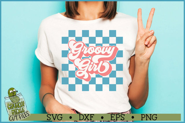 Groovy Girl Checkerboard SVG File SVG Crunchy Pickle 