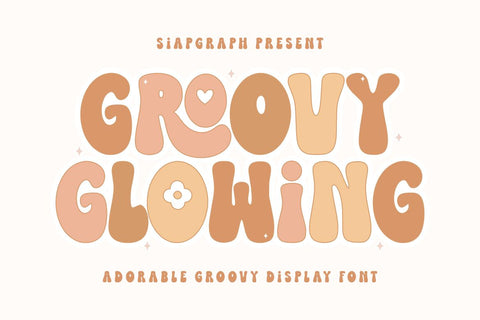 Groovy Glowing - Adorable Groovy Font Font Masyafi Studio 