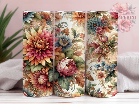 Groovy Halloween Flower 20oz Tumbler Wrap PNG, Autumn Boho Tumbler PNG Sublimation Design, Straight & Tapered Tumbler Wrap, Instant Digital Download Sublimation Li Zamperini 