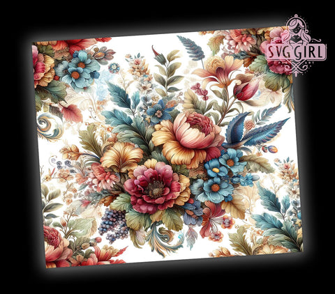 Groovy Halloween Flower 20oz Tumbler Wrap Sublimation Design, Straight Tapered Tumbler Wrap, Boho Fall Floral Tumbler Png, Instant Digital Download Sublimation SvggirlplusArt 