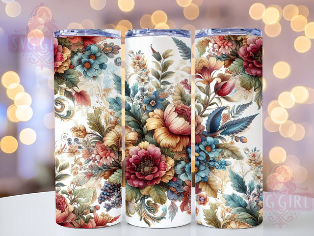 Groovy Halloween Flower 20oz Tumbler Wrap Sublimation Design, Straight Tapered Tumbler Wrap, Boho Fall Floral Tumbler Png, Instant Digital Download Sublimation SvggirlplusArt 