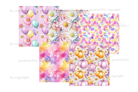 Groovy Halloween Paper | Boho Seamless Pattern Digital Pattern GlamArtZhanna 